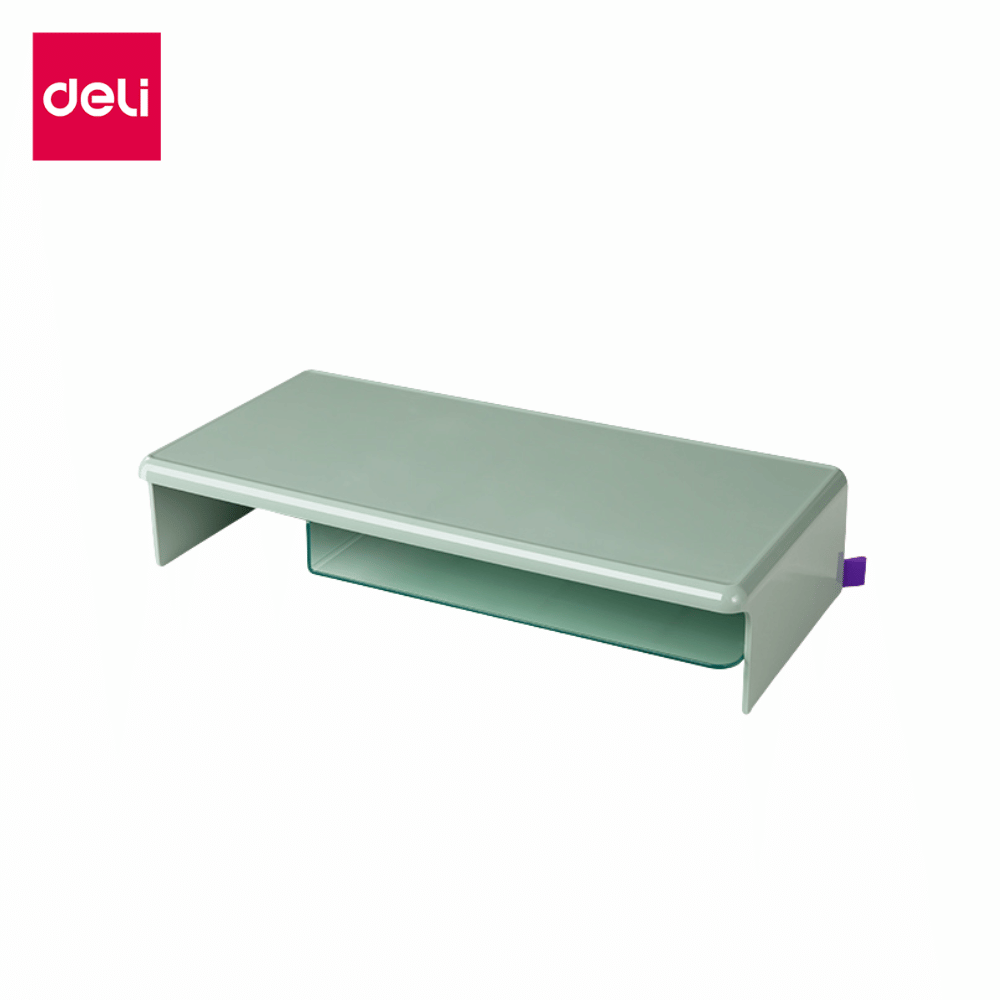 ชั้นวางจอคอมพิวเตอร์ DELI XDM32-GN-01 พร้อมช่องเก็บของ 23X46.6X9.65 สีเขียว_0